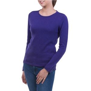 Novice Purple Cotton & Alpaca Sweater Size S